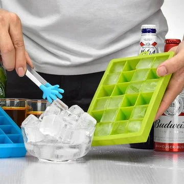 FrostForm 24-Cube Silicone Ice Tray with Seal-Tight Lid